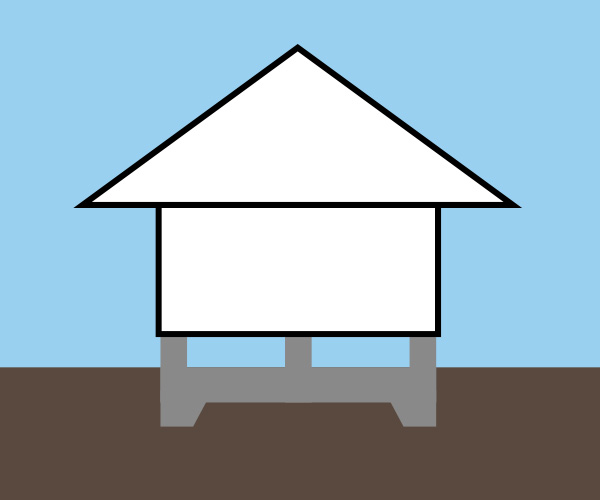 ベタ基礎の簡易イラスト